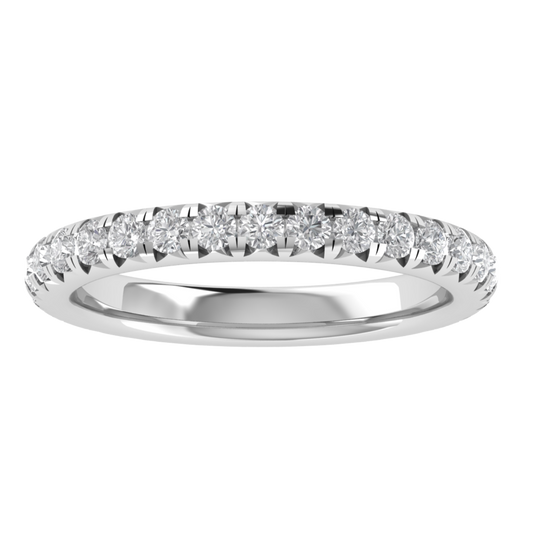 Full Eternity Round Cut Moissanite Wedding Band