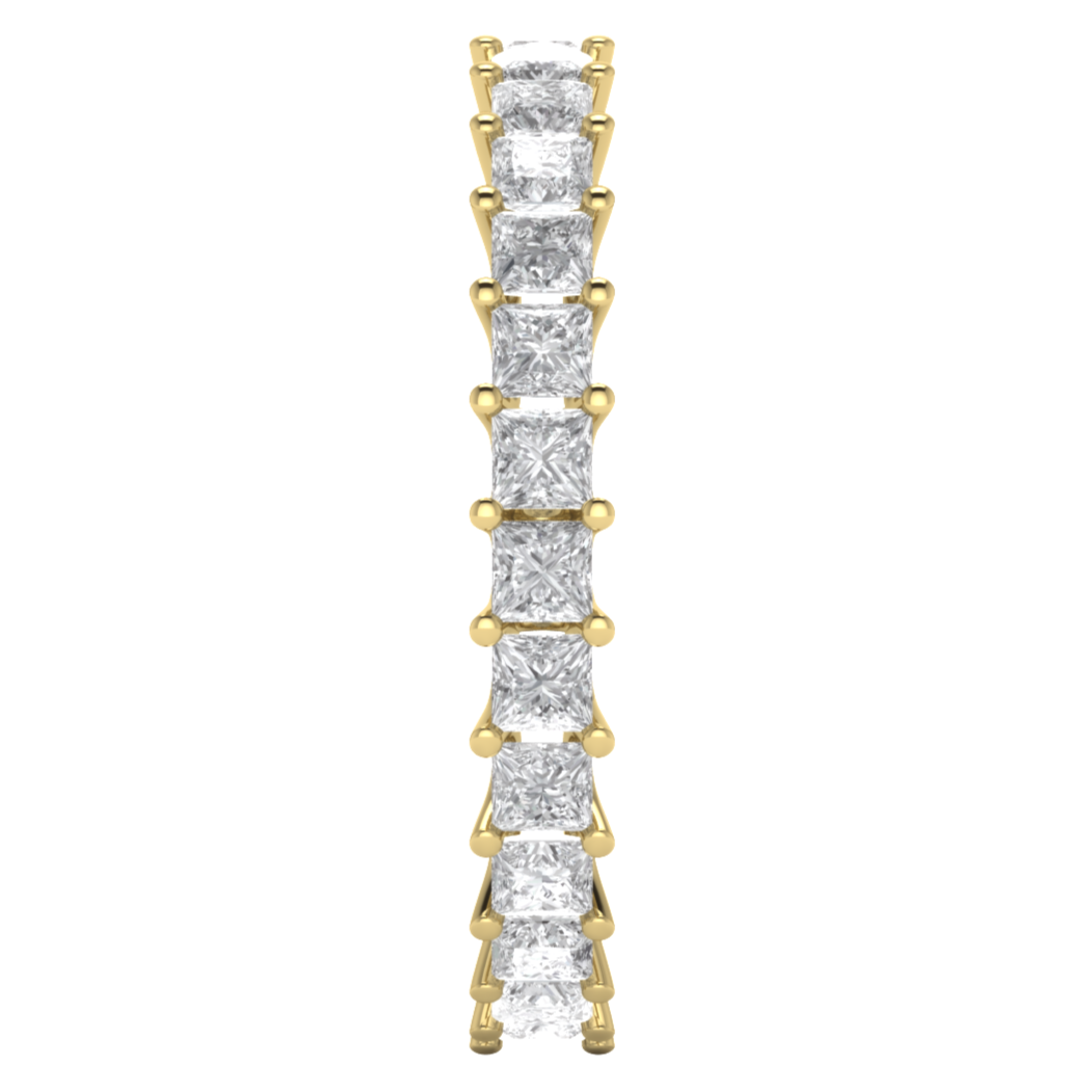 Full Eternity Princess Cut Moissanite Wedding Band