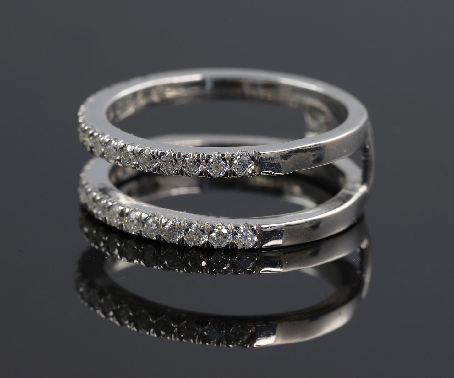 Enhancer Guard Round Cut Moissanite Wedding Band