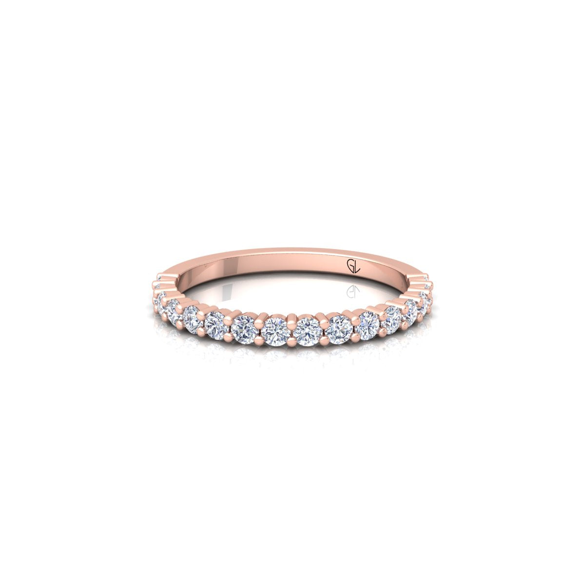 Lab Grown Diamond Half Eternity 14K White Gold Wedding Band