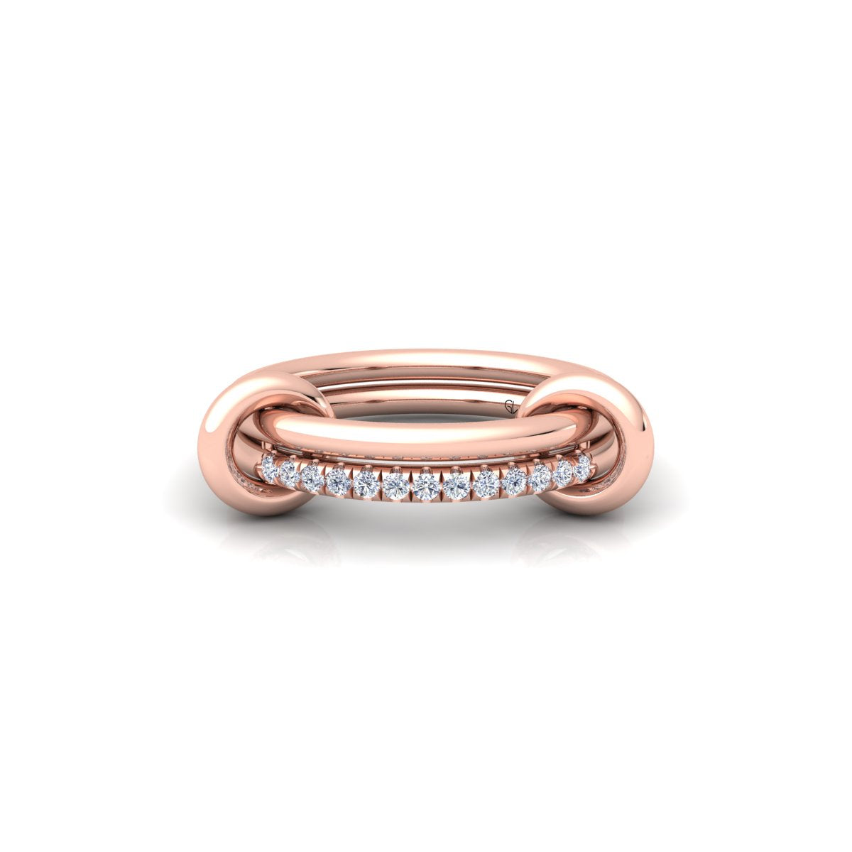 Lab Grown Diamond Half Eternity 14K White Gold Wedding Band