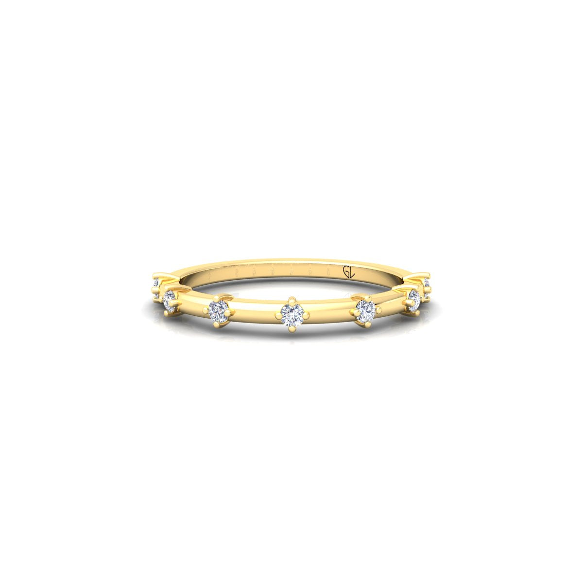 Lab Grown Diamond Half Eternity 14K White Gold Wedding Band