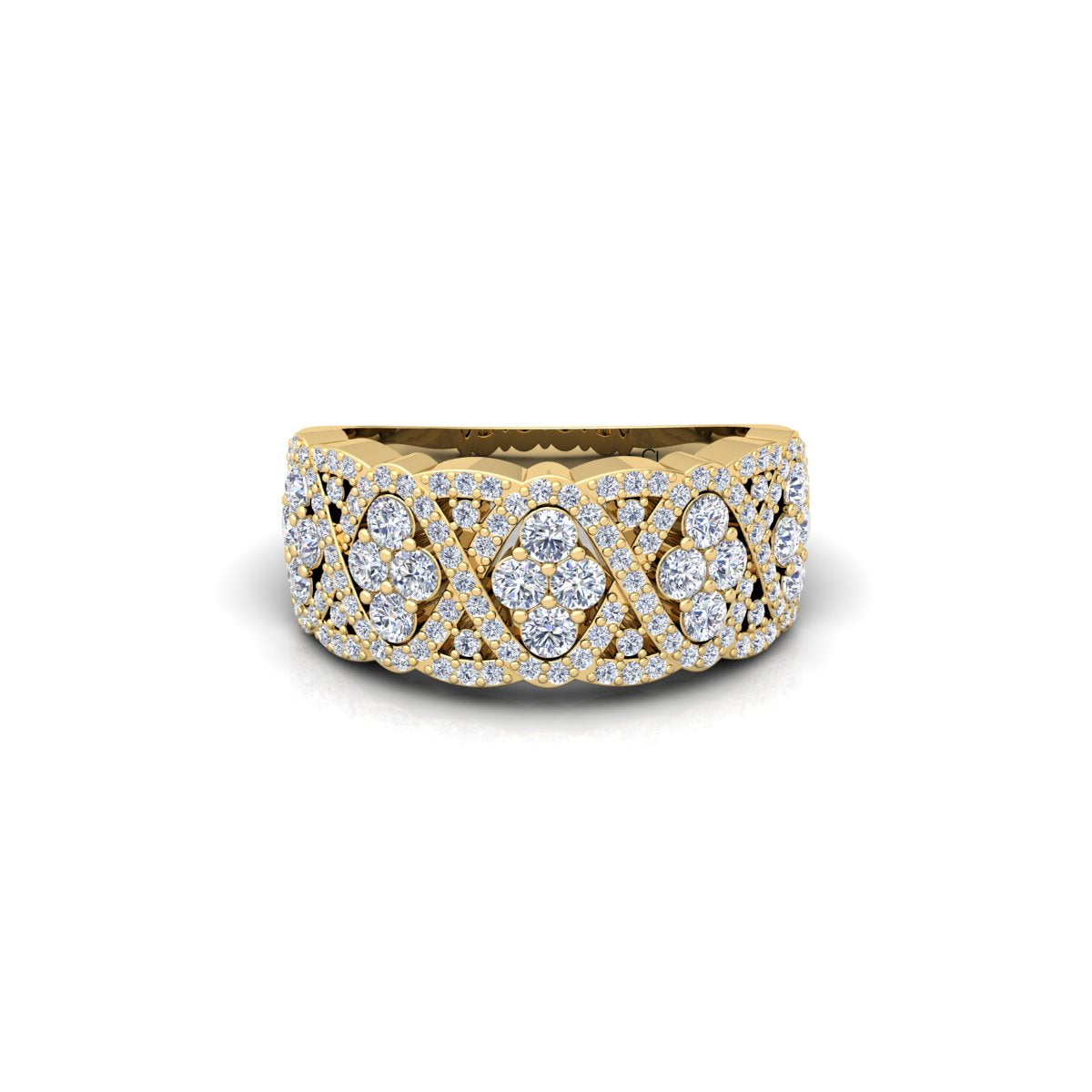 Women's Lab Grown Diamond 14K White Gold Cocktail Ring