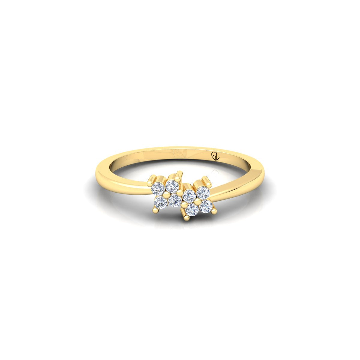 Minimalist Lab Grown Diamond 14K White Gold Wedding Band