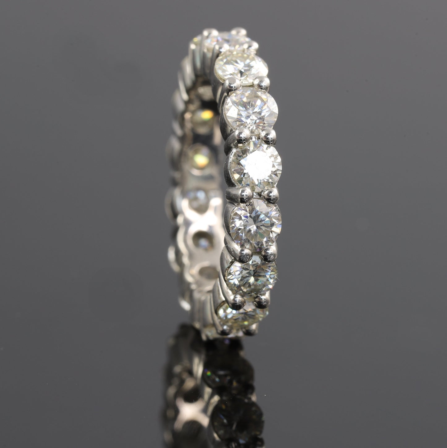 Full Eternity Round Cut Moissanite Wedding Band