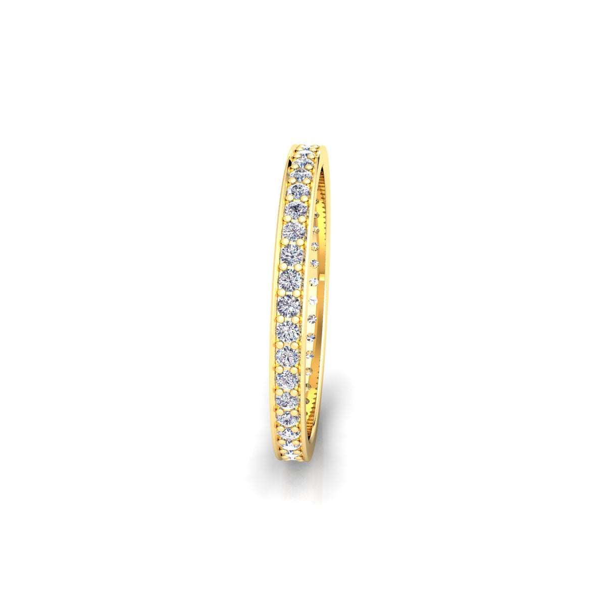 Lab Grown Diamond Full Eternity 14K White Gold Wedding Band