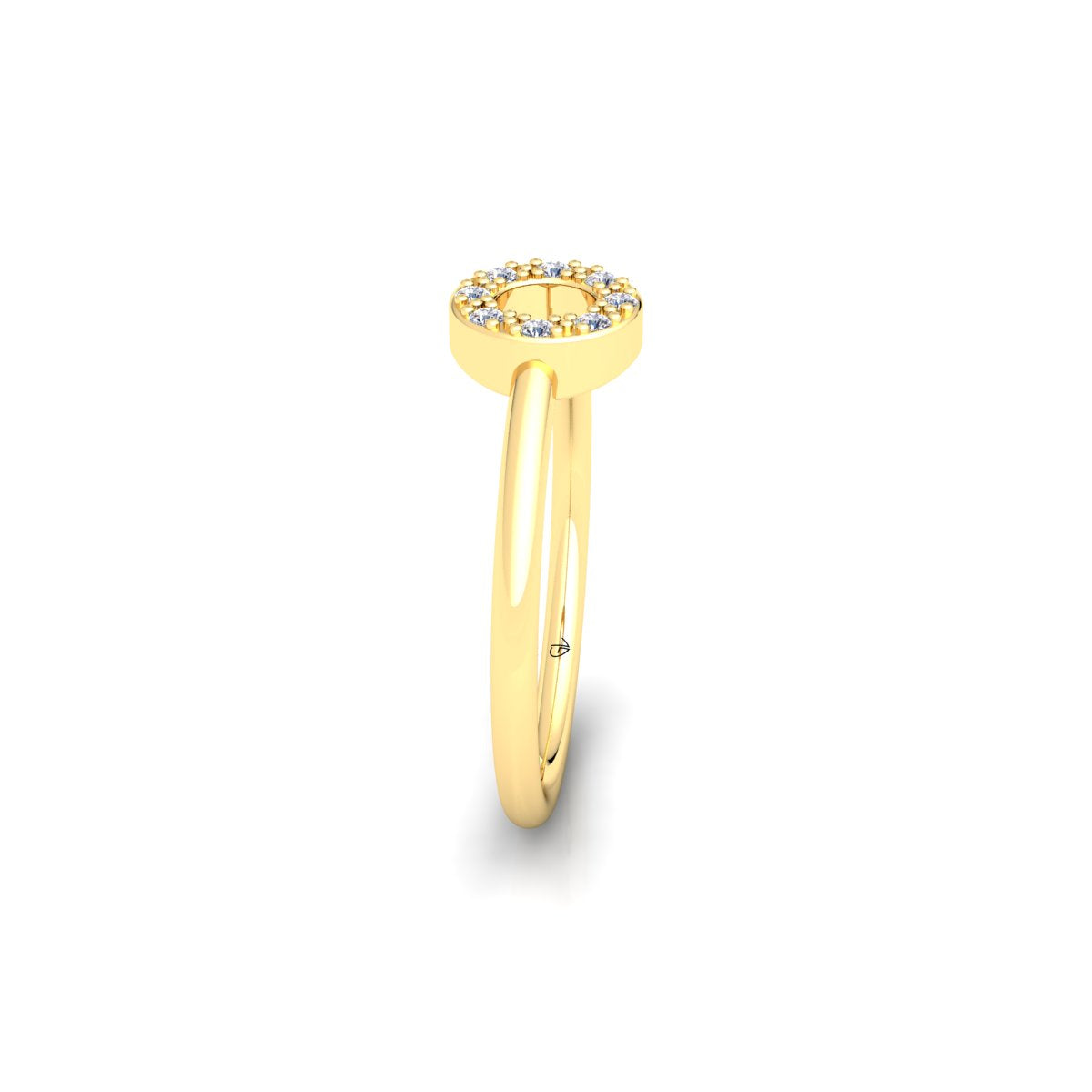 Lab Grown Diamond Open Round Diamond 14K White Gold Wedding Ring