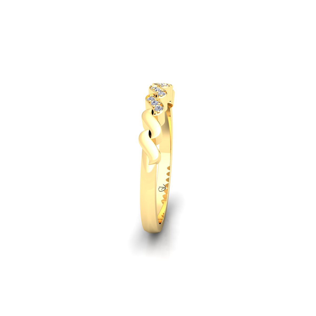 Lab Grown Diamond Half Eternity Minimalist 14K White Gold Wedding Band