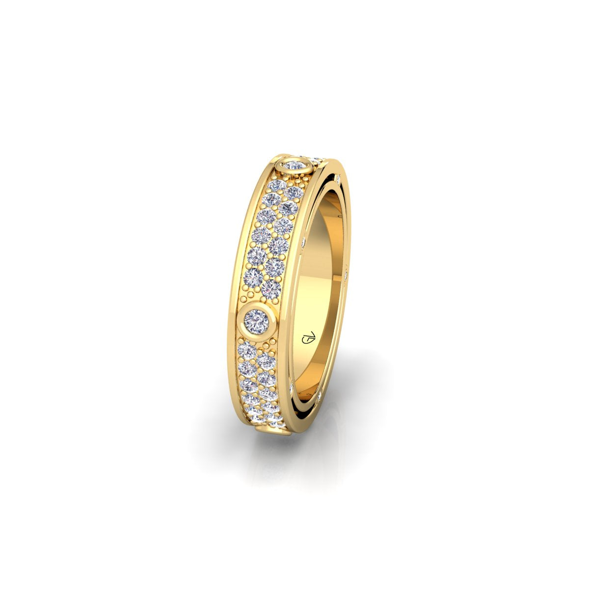 Lab Grown Diamond Vintage Full Eternity 14K White Gold Wedding Band