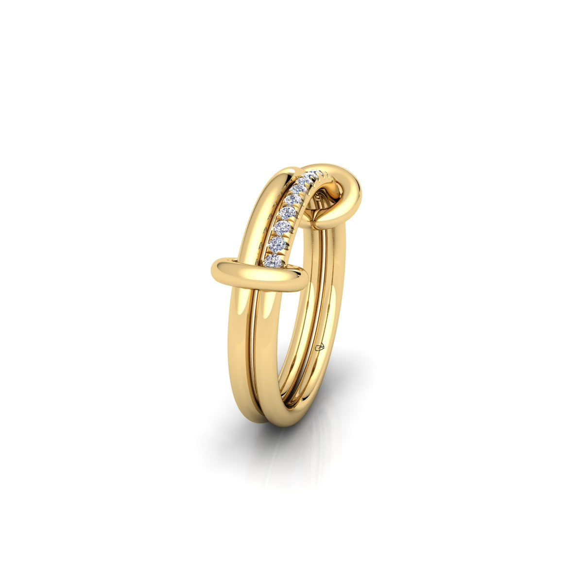 Lab Grown Diamond Half Eternity 14K White Gold Wedding Band