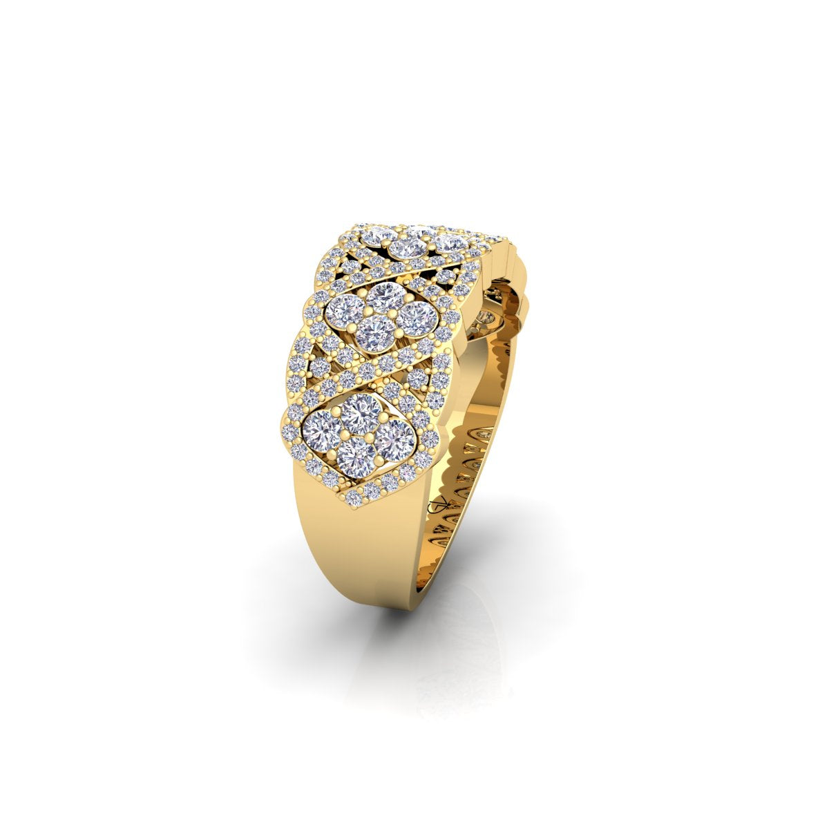 Women's Lab Grown Diamond 14K White Gold Cocktail Ring