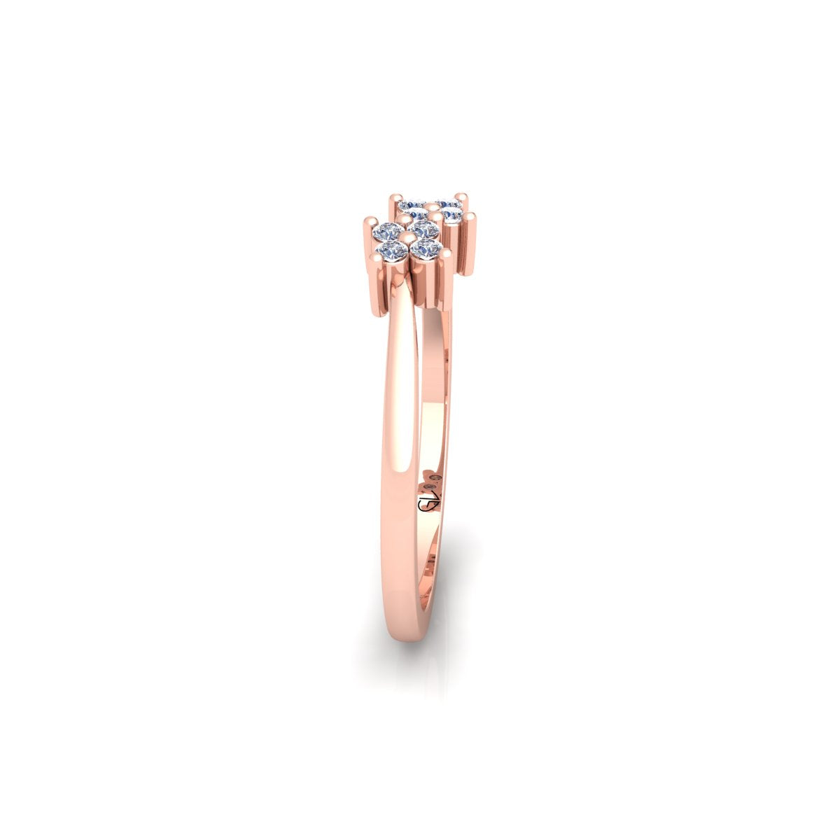Minimalist Lab Grown Diamond 14K White Gold Wedding Band