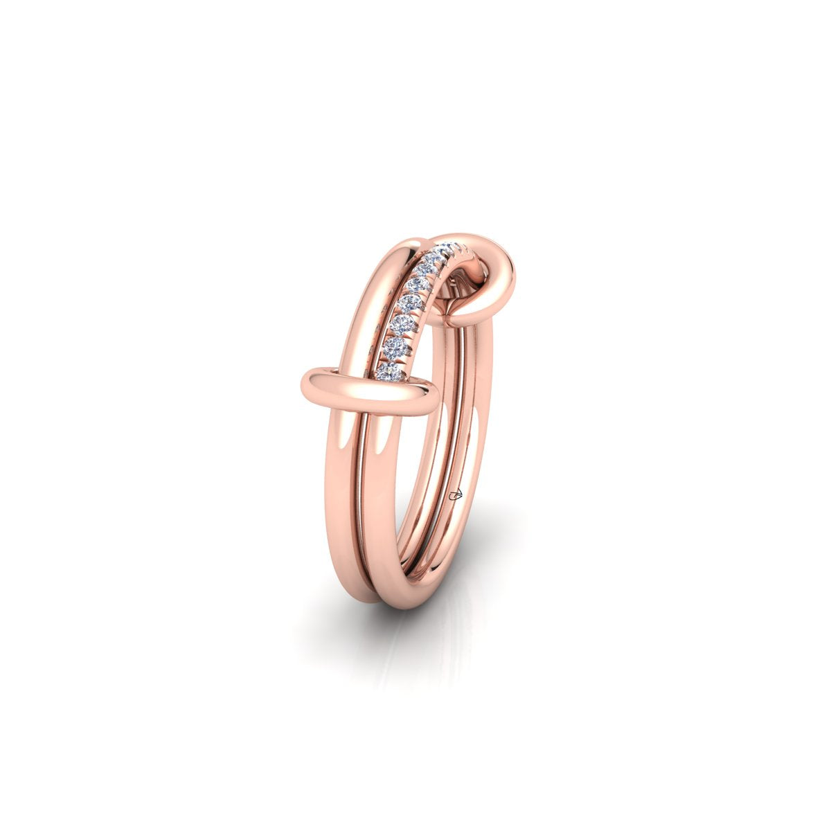 Lab Grown Diamond Half Eternity 14K White Gold Wedding Band