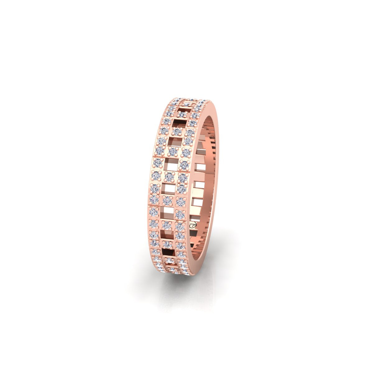 Lab Grown Diamond Full Eternity 14K White Gold Wedding Band