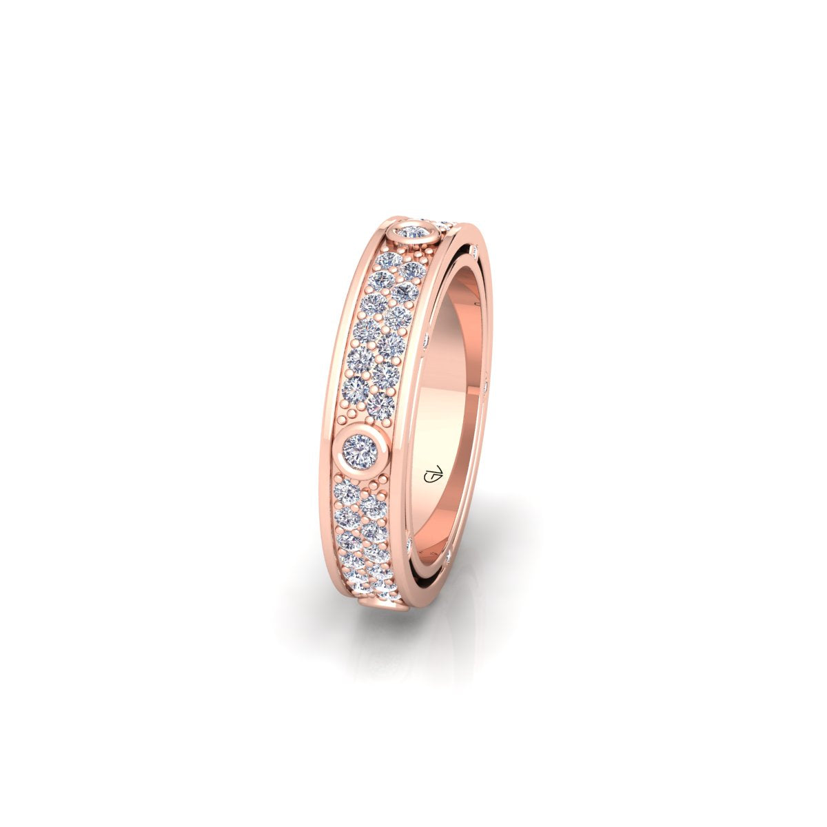 Lab Grown Diamond Vintage Full Eternity 14K White Gold Wedding Band