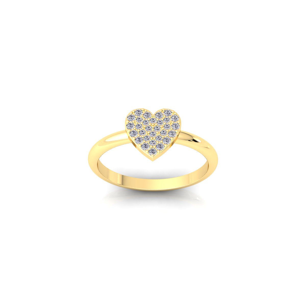 Lab Grown Diamond Cluster Heart Shape Full Eternity 14K White Gold Wedding Ring