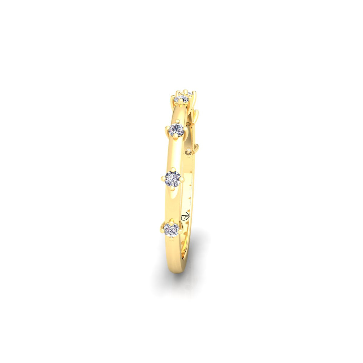Lab Grown Diamond Half Eternity 14K White Gold Wedding Band