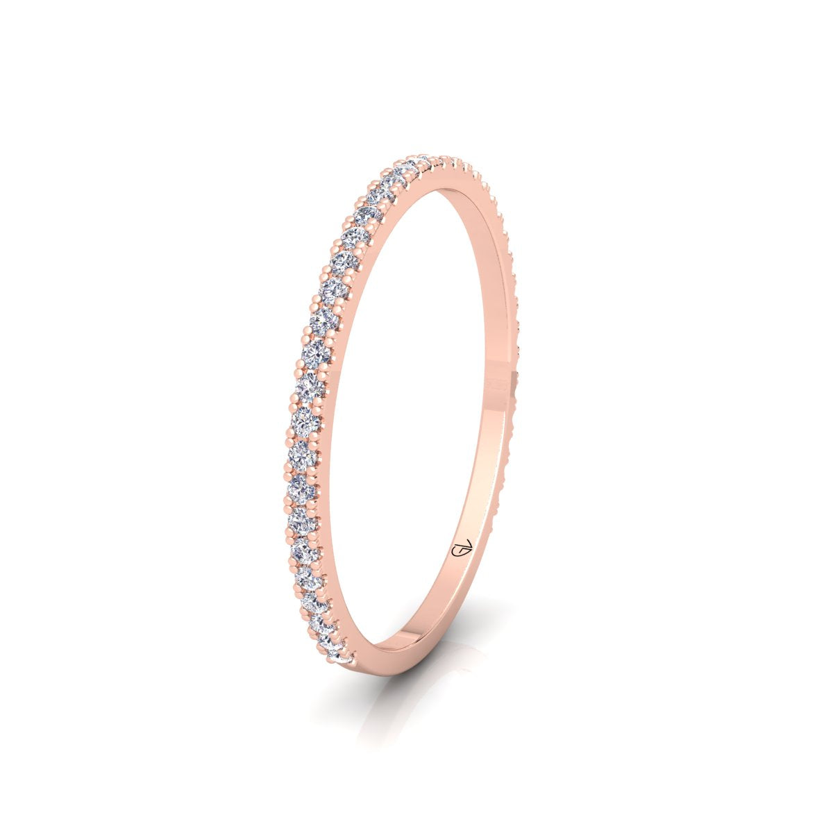 Lab Grown Diamond Half Eternity 14K White Gold Wedding Band