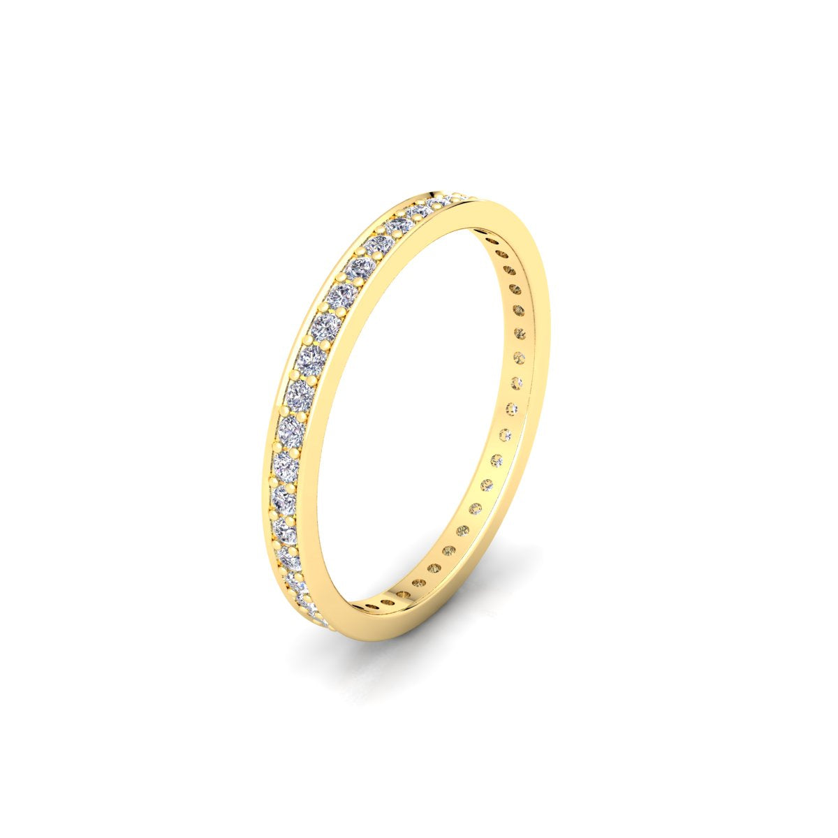 Lab Grown Diamond Full Eternity 14K White Gold Wedding Band