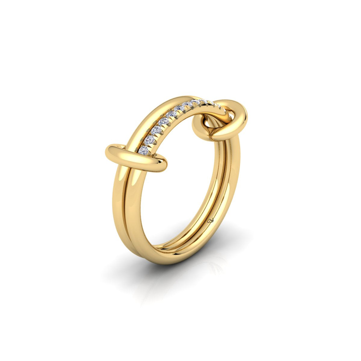 Lab Grown Diamond Half Eternity 14K White Gold Wedding Band