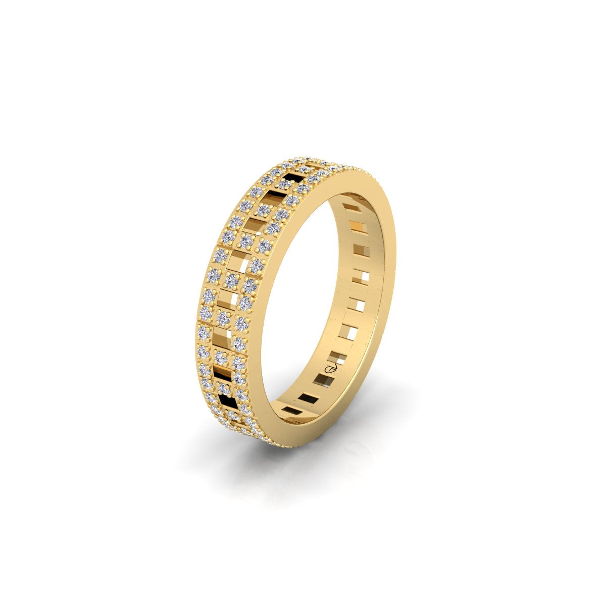 Lab Grown Diamond Full Eternity 14K White Gold Wedding Band