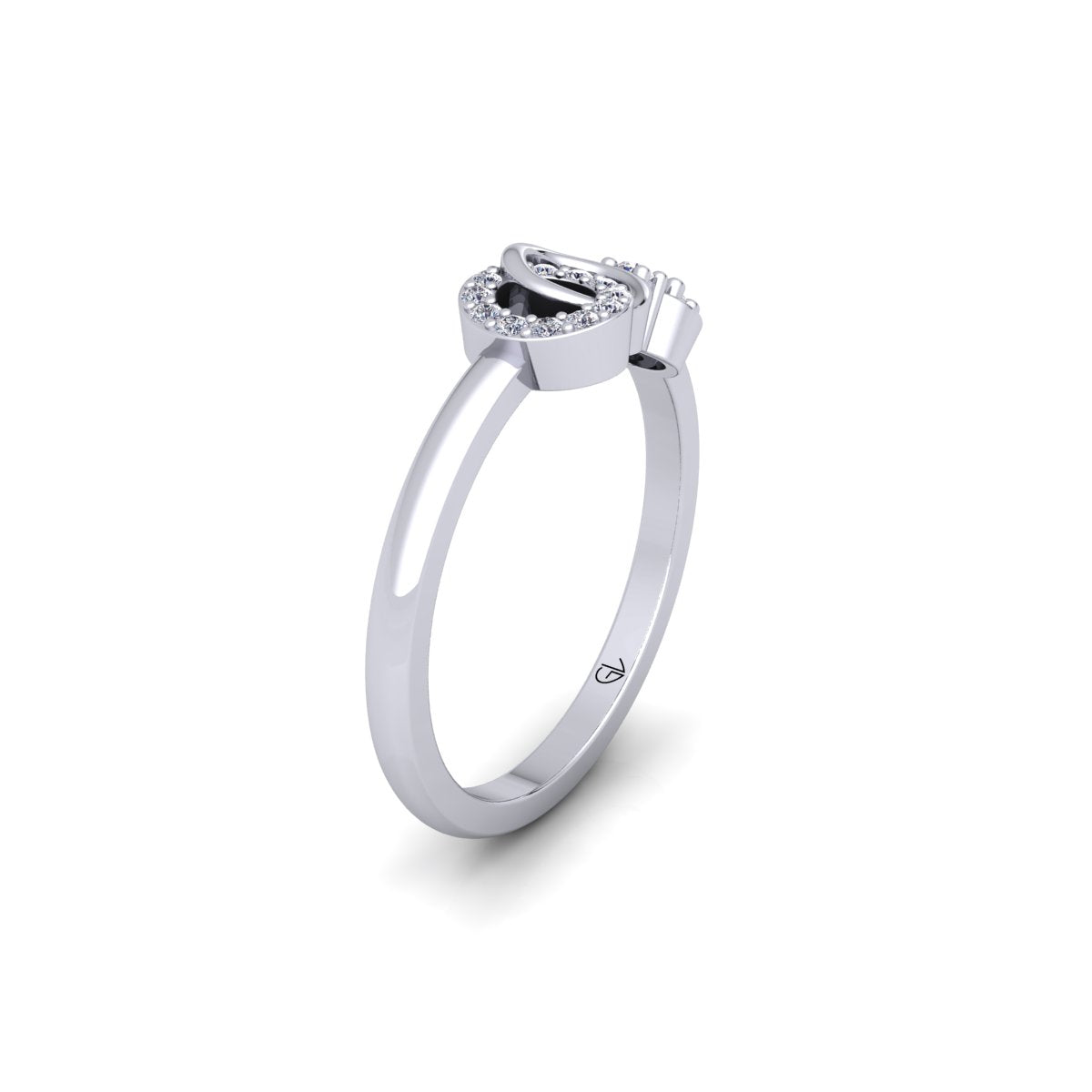 Lab Grown Diamond Open Diamond Knot Style 14K White Gold Wedding Ring
