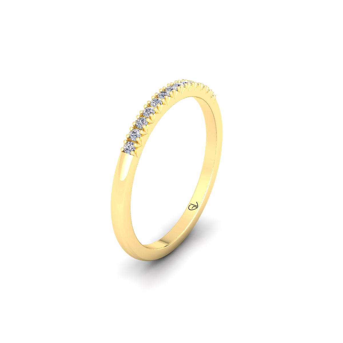 Lab Grown Diamond Half Eternity 14K White Gold Wedding Band