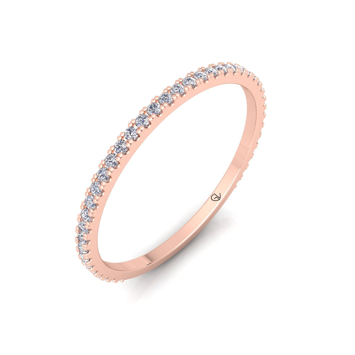 Lab Grown Diamond Half Eternity 14K White Gold Wedding Band