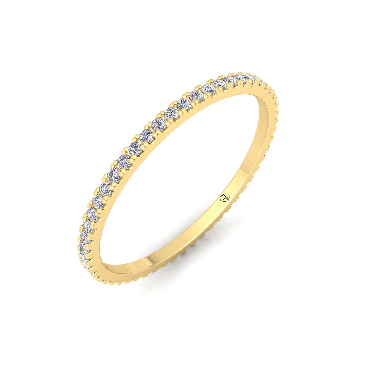 Lab Grown Diamond Full Eternity 14K White Gold Wedding Band