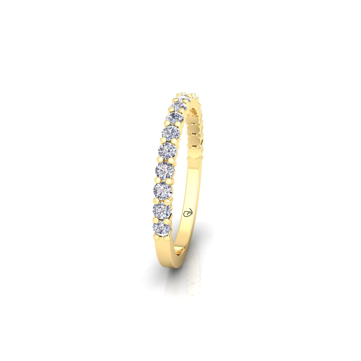 Lab Grown Diamond Half Eternity 14K White Gold Wedding Band