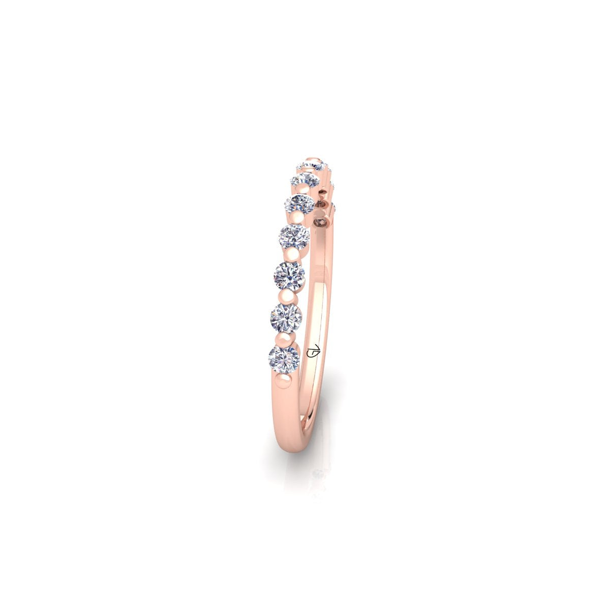 Lab Grown Diamond Half Eternity 14K White Gold Wedding Band