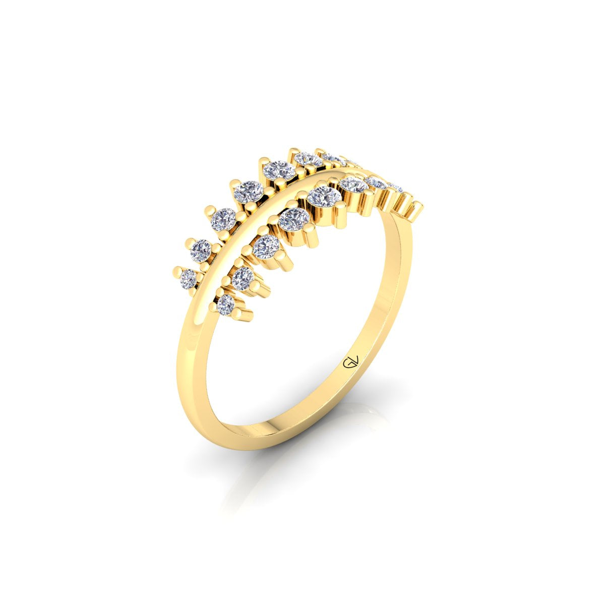 Lab Grown Diamond Half Eternity 14K White Gold Wedding Band