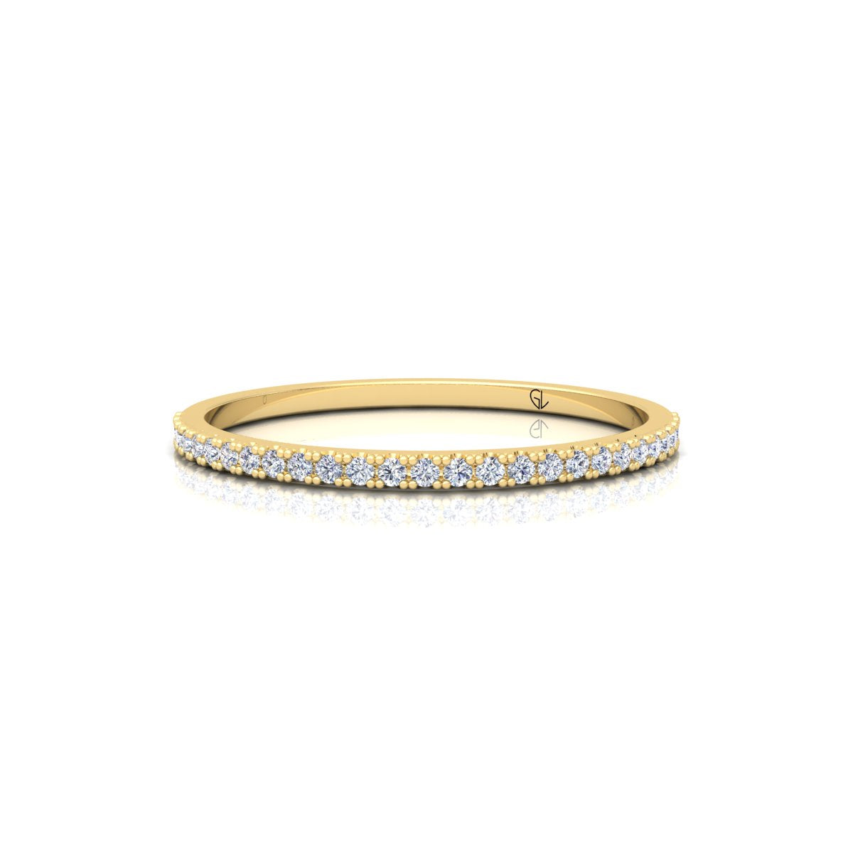 Lab Grown Diamond Half Eternity 14K White Gold Wedding Band