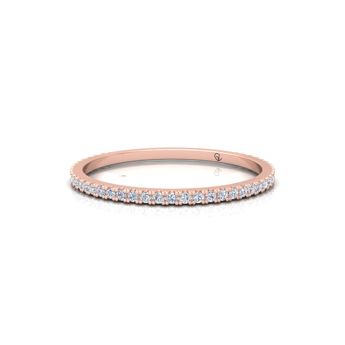Lab Grown Diamond Half Eternity 14K White Gold Wedding Band