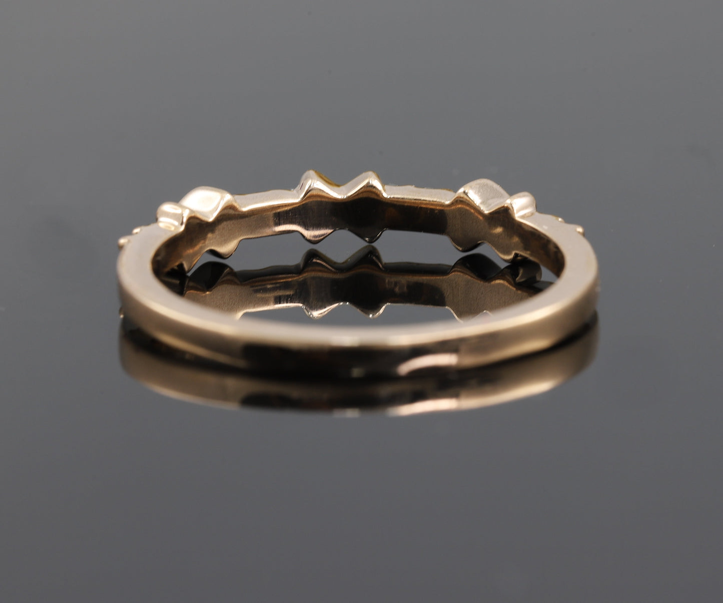 XO Half Eternity Black Moissanite Diamond Wedding Band