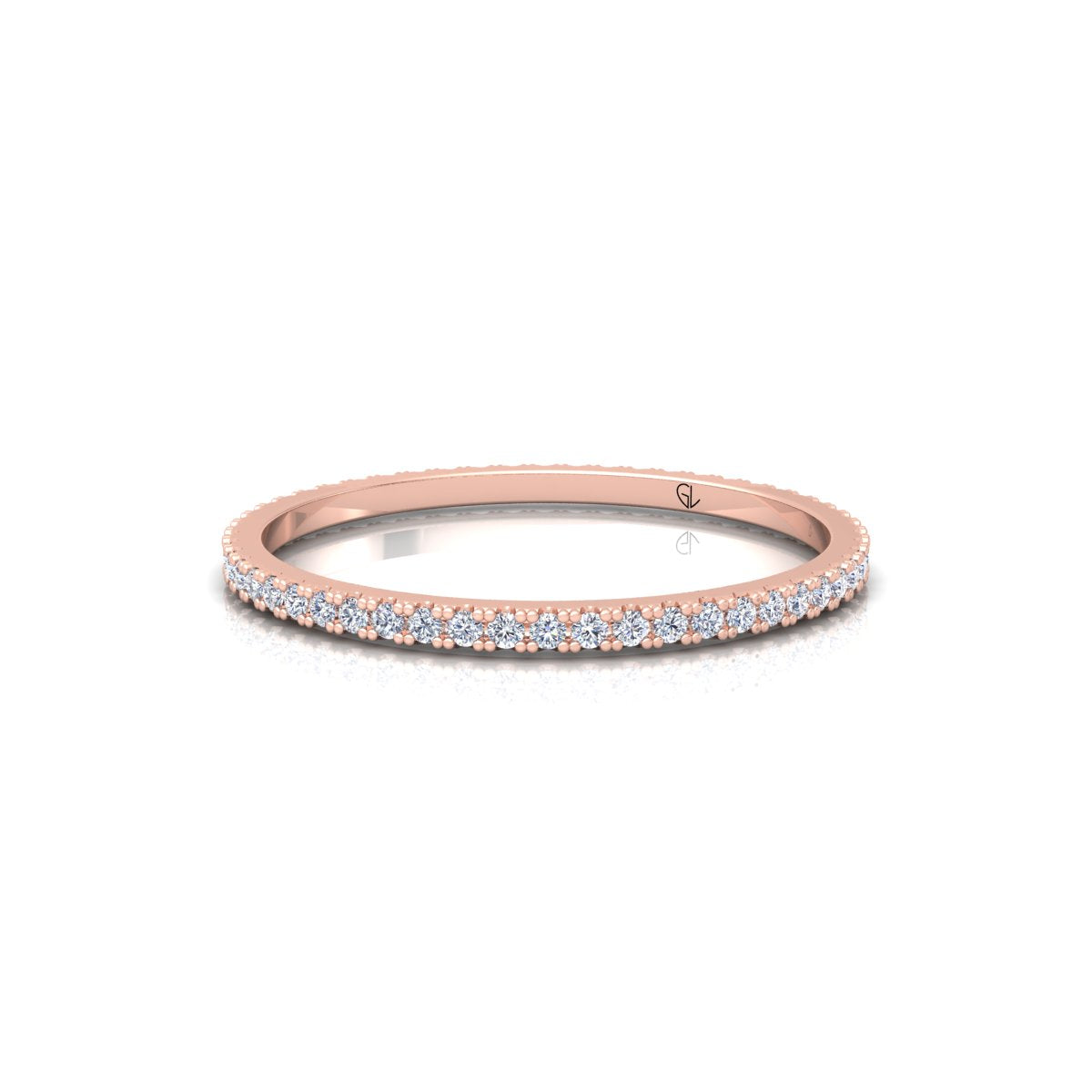 Lab Grown Diamond Full Eternity 14K White Gold Wedding Band