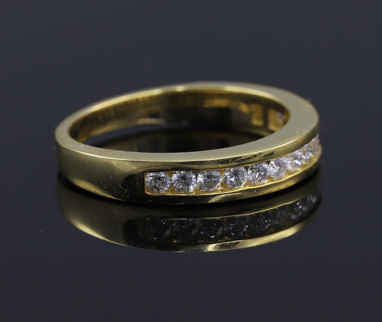 Channel Set Half Eternity Moissanite Wedding Band