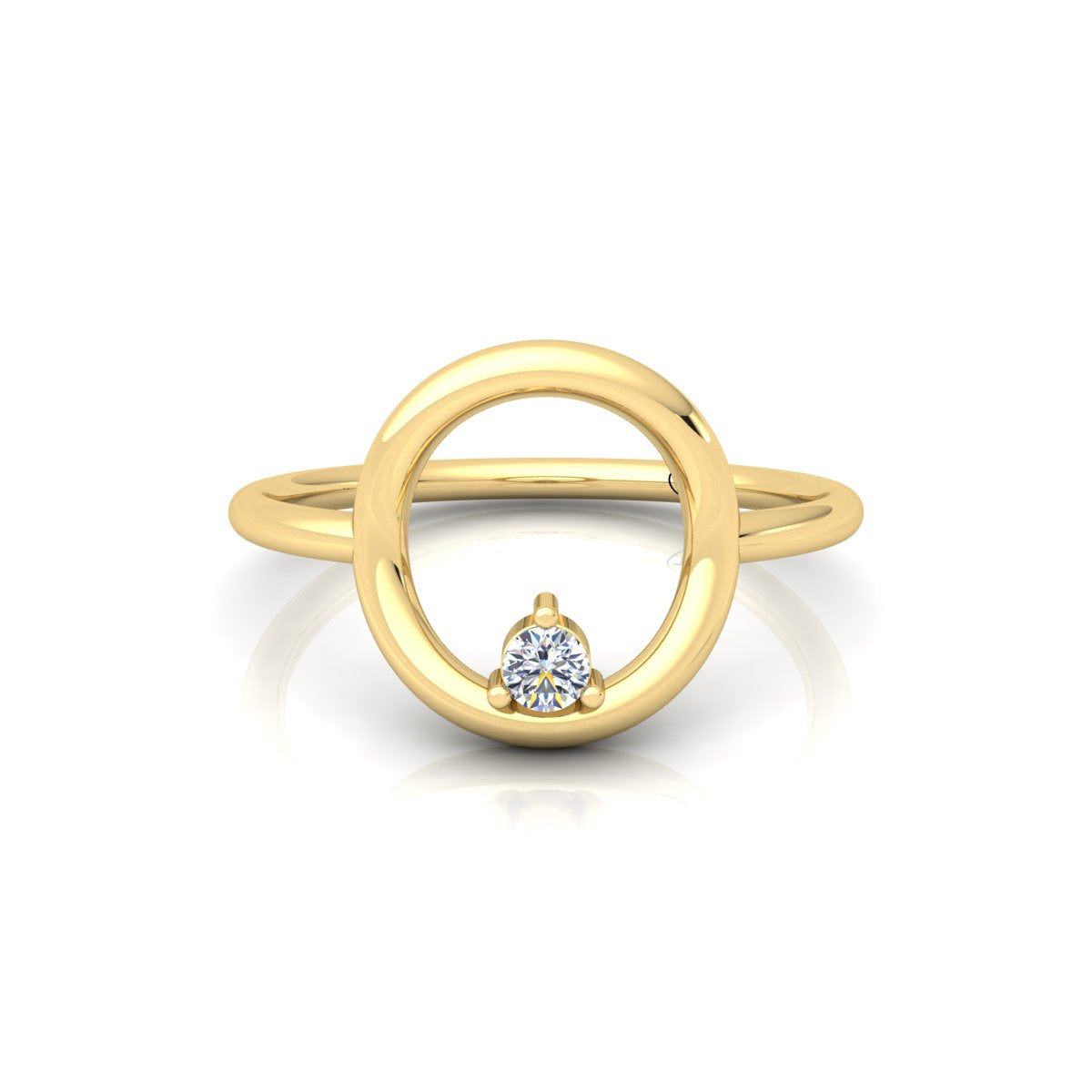 Lab Grown Diamond Open Round 14K White Gold Wedding Band