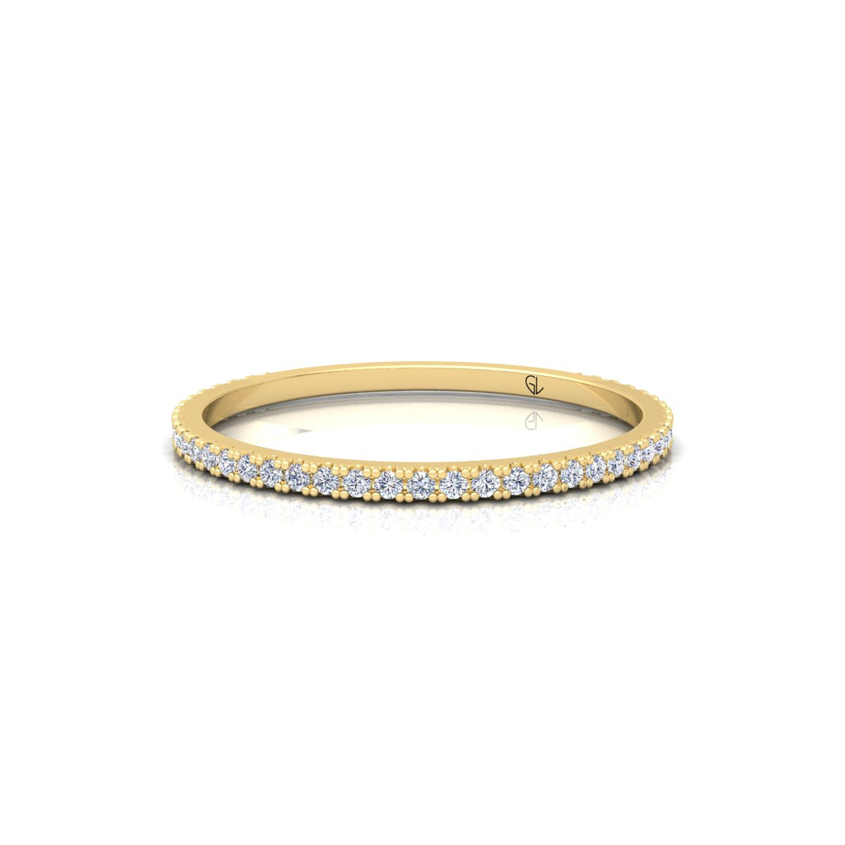 Lab Grown Diamond Half Eternity 14K White Gold Wedding Band