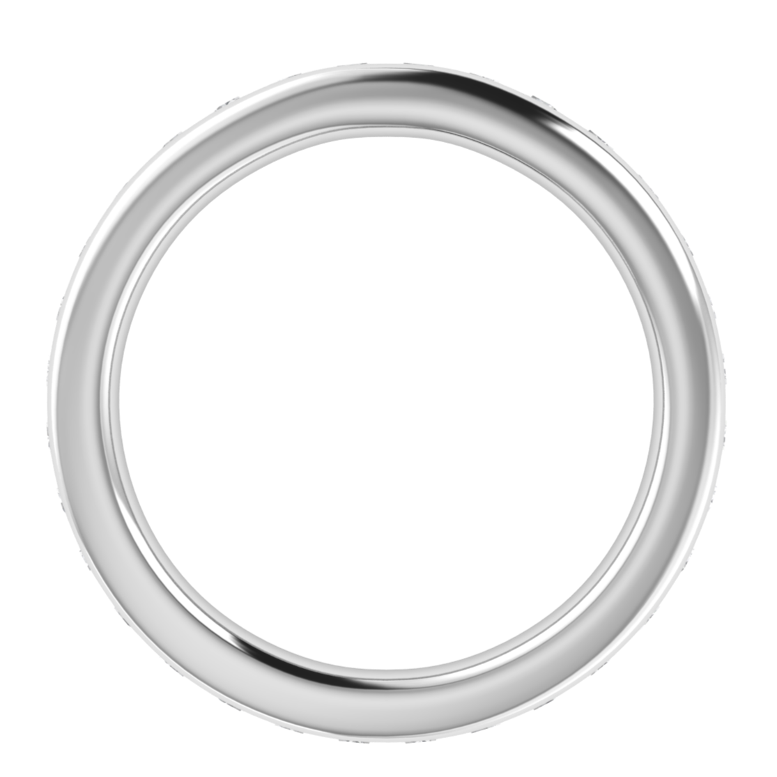 Channel Set Full Eternity Lab Grown Diamond 14K White Gold Wedding Band
