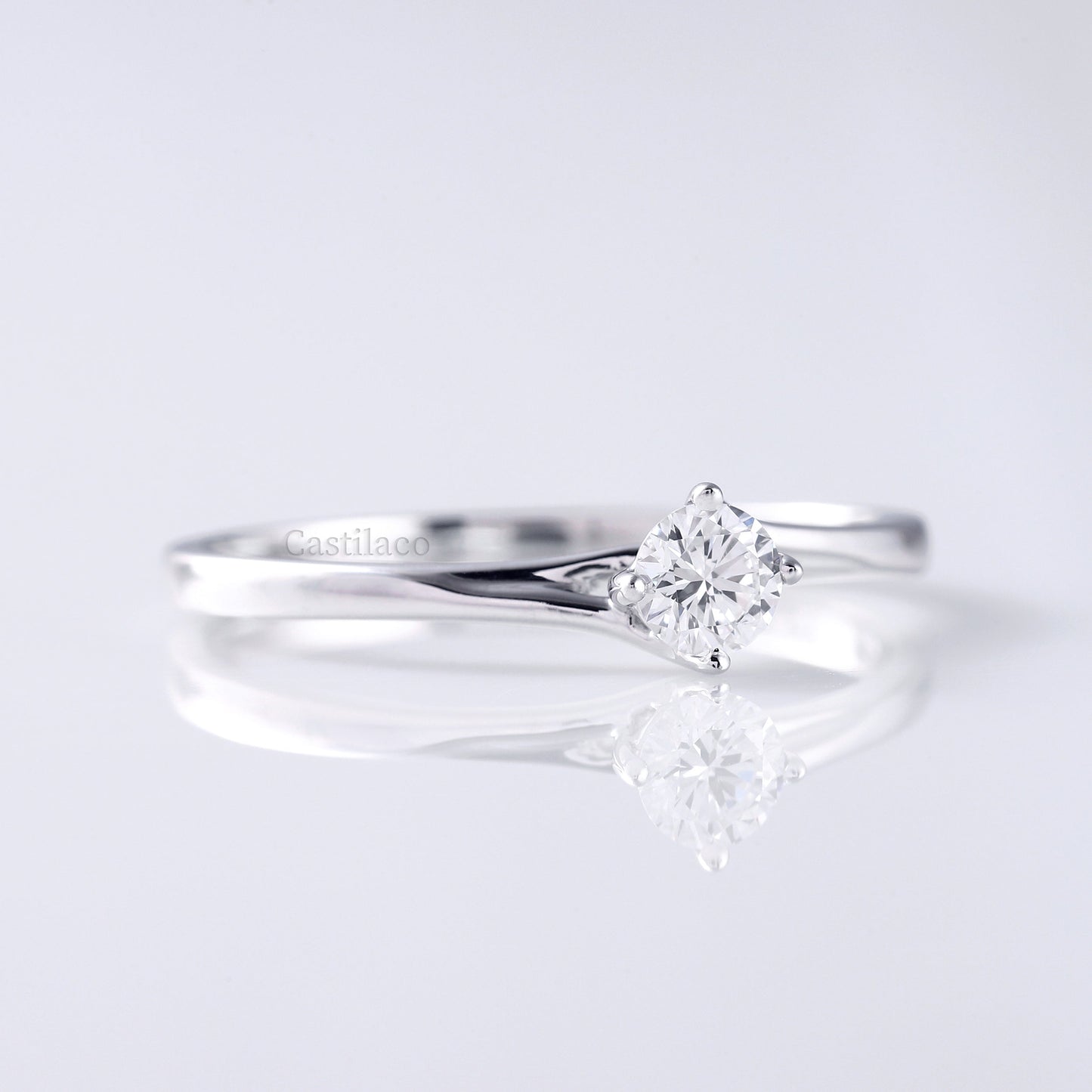 0.50 CT Round Colorless Moissanite Diamond Solitaire Promise Ring-2024-07