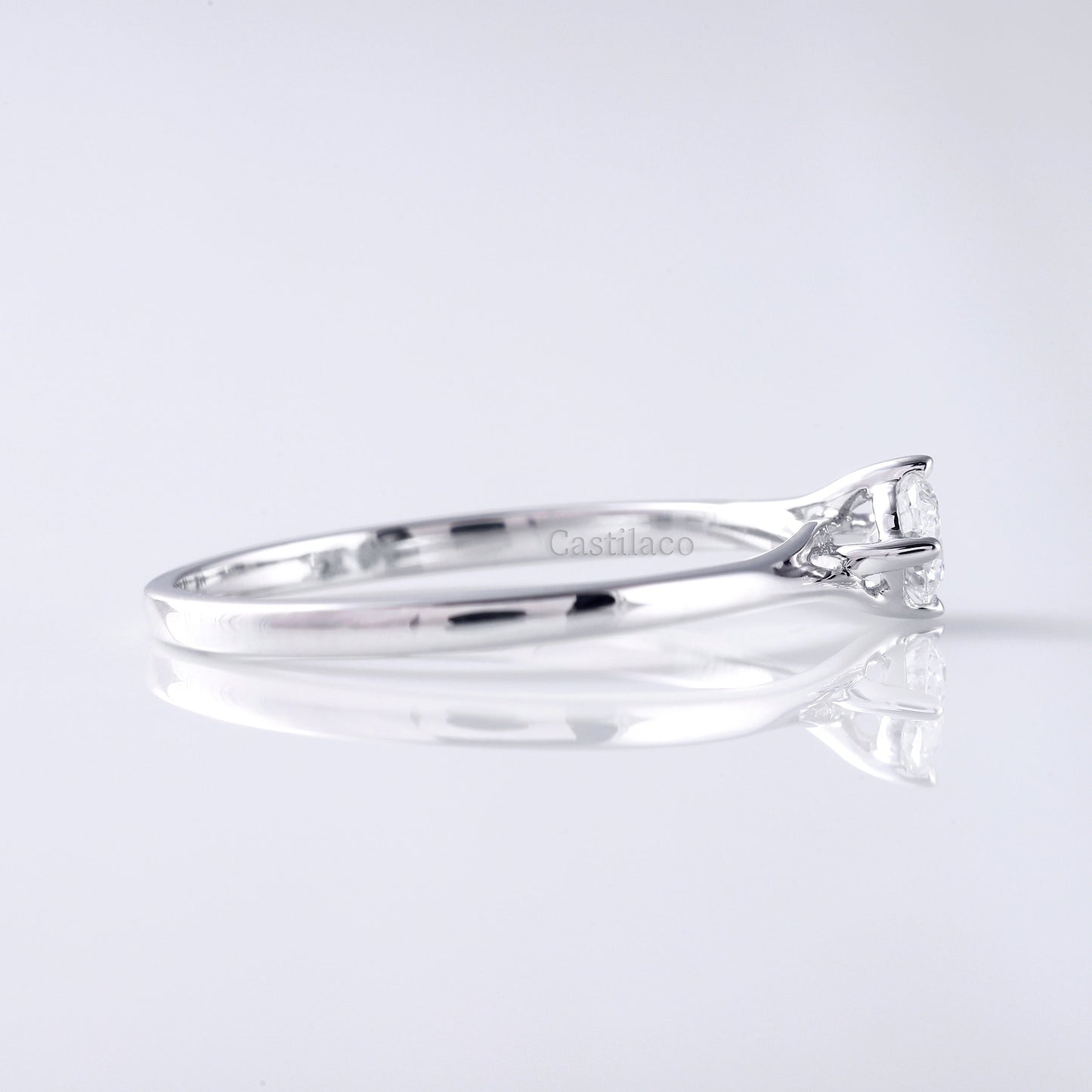 0.50 CT Round Colorless Moissanite Diamond Solitaire Promise Ring-2024-07