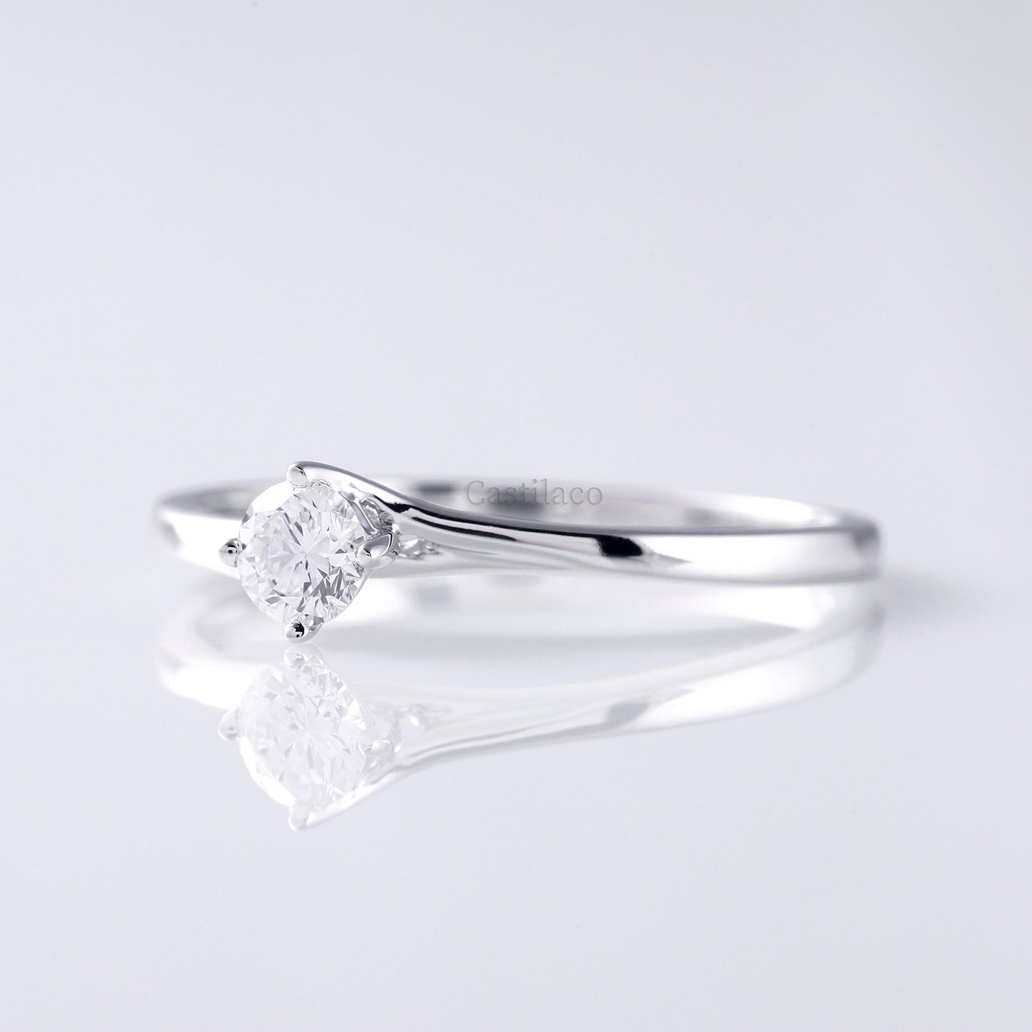 0.50 CT Round Colorless Moissanite Diamond Solitaire Promise Ring-2024-07