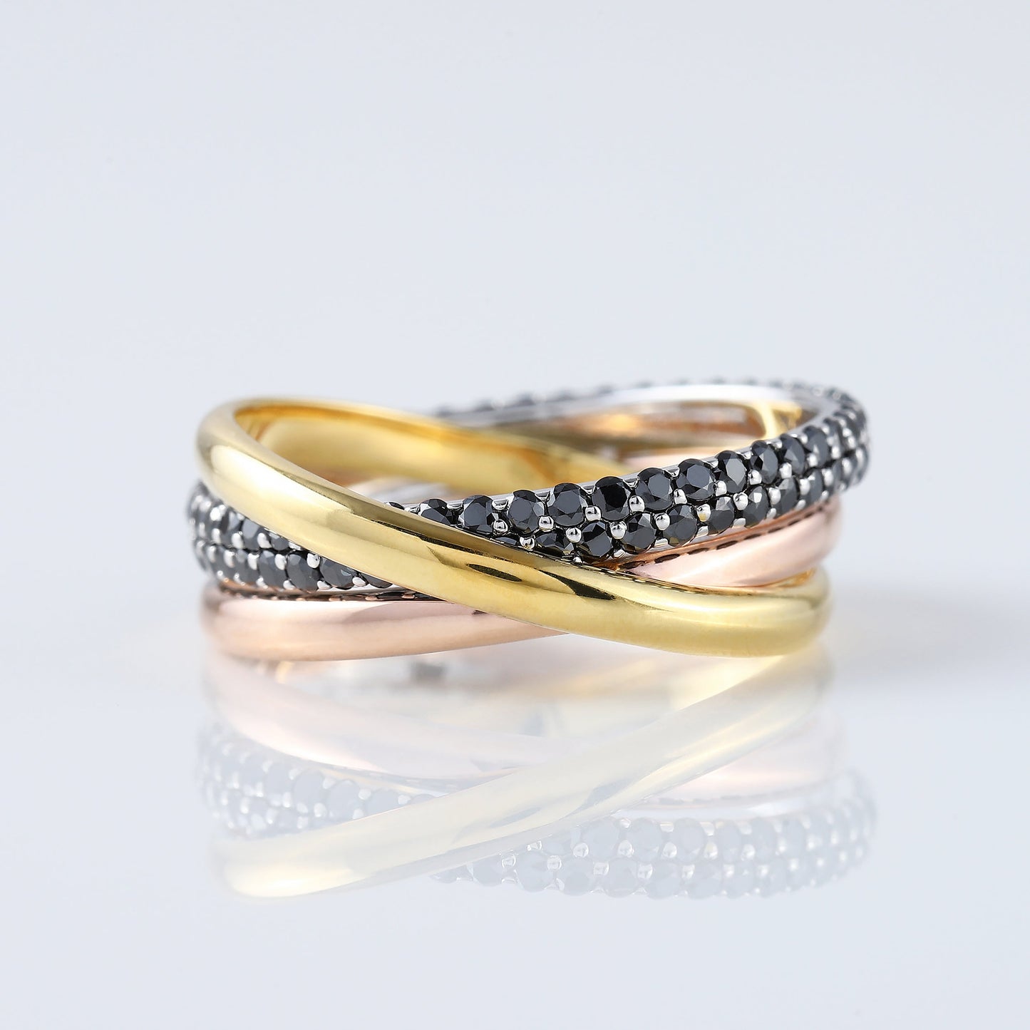 Black Moissanite Diamond Russian Band