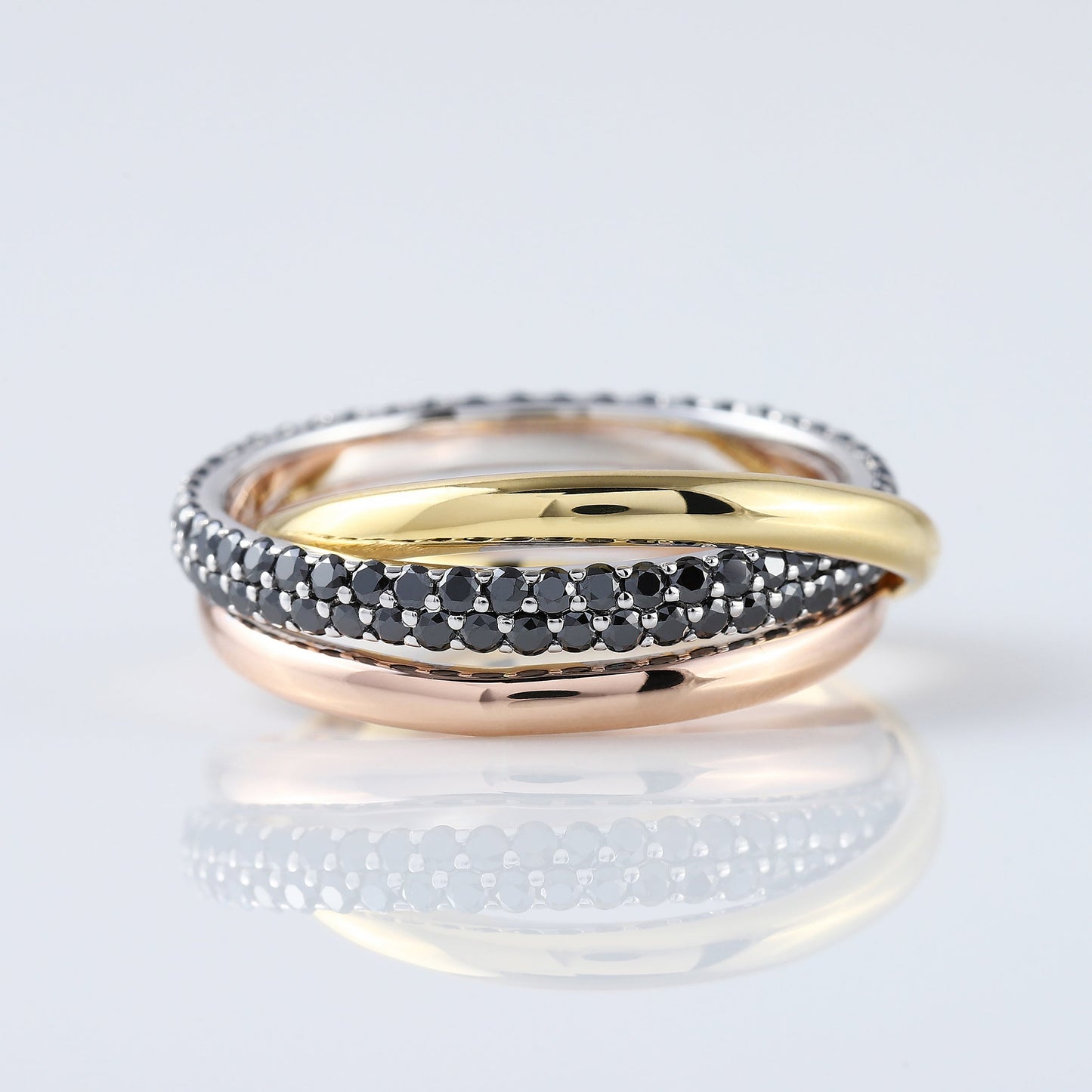 Black Moissanite Diamond Russian Band