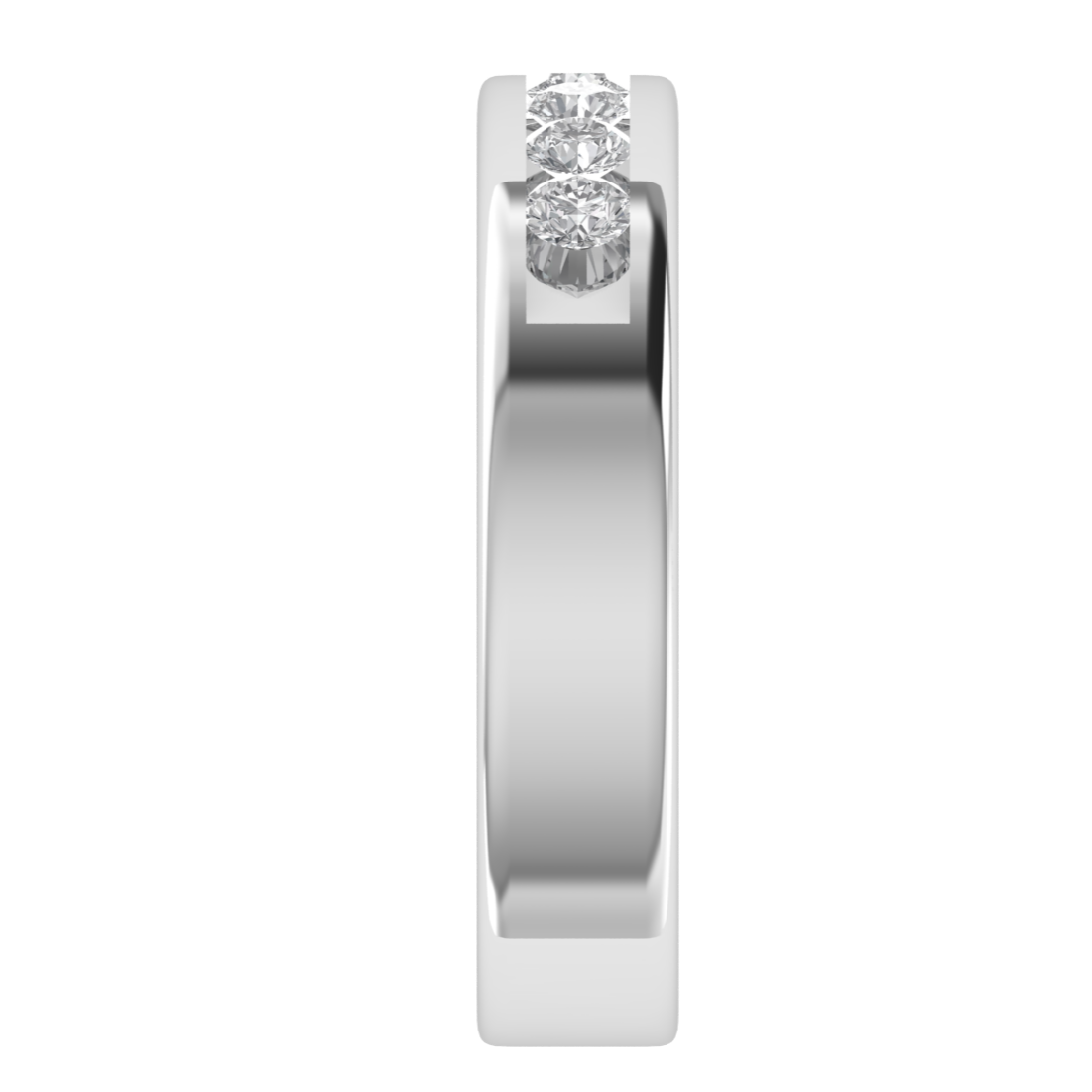 Lab Grown Diamond Seven Stone 14K White Gold Wedding Band