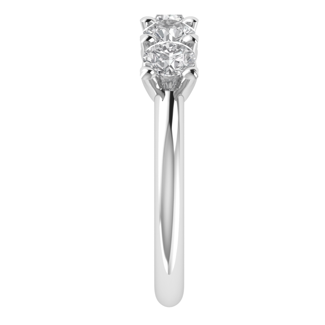 Five Stone Round Cut Moissanite Wedding Ring