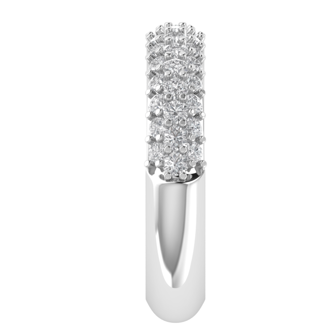 Lab Grown Diamond Half Eternity 14K White Gold Wedding Band
