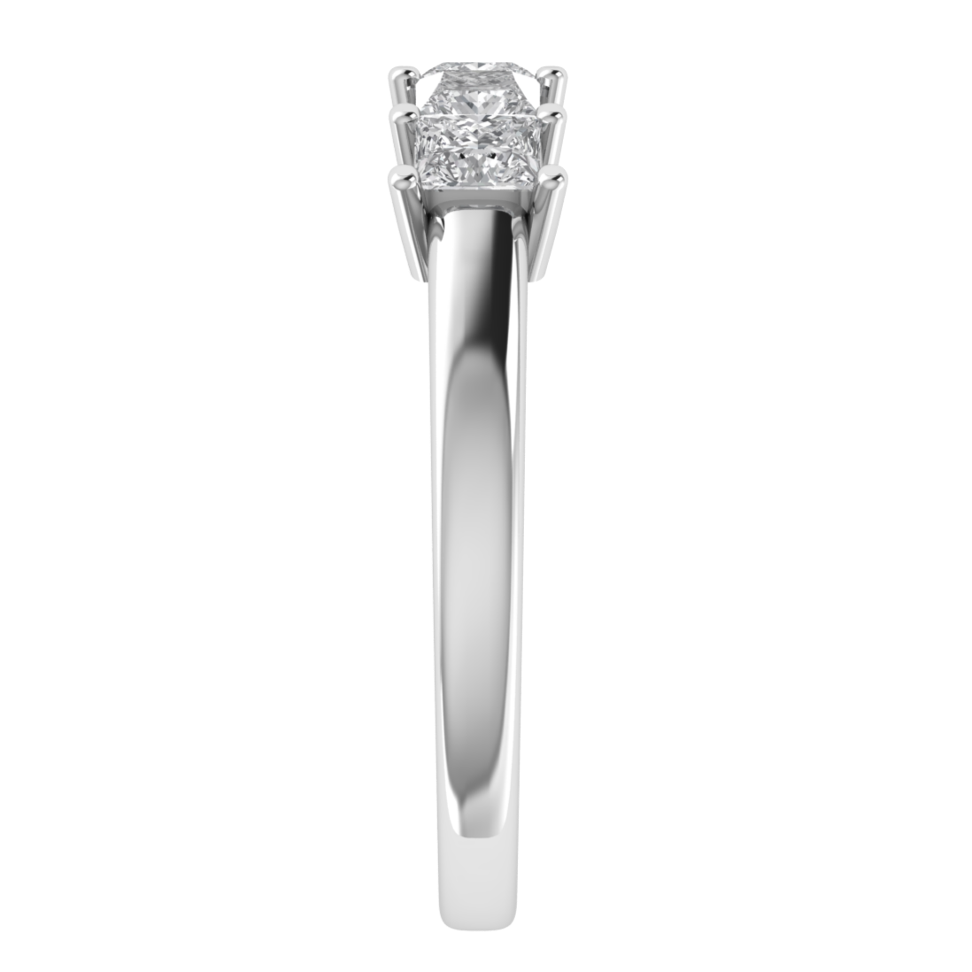 Princess Cut Five Stone Moissanite Wedding Ring