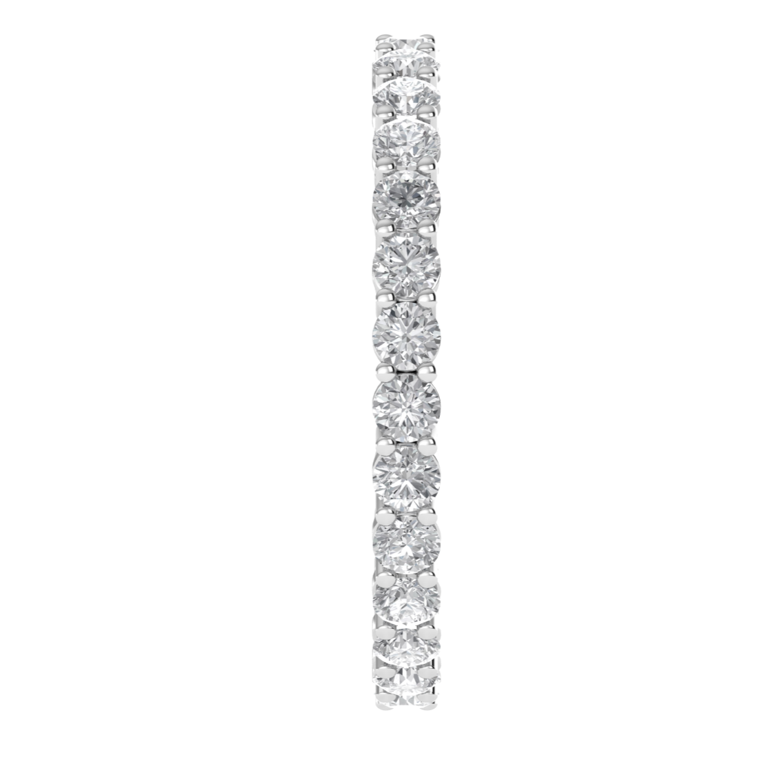 Lab Grown Diamond Full Eternity 14K White Gold Wedding Band